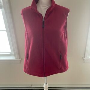 L.L. Bean Women's Vibrant Red Fleece Vest Polartec